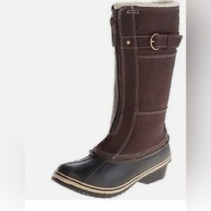 Sorel Women's Winter Fancy Tall II Boot Grizzly Bear/Black size 8